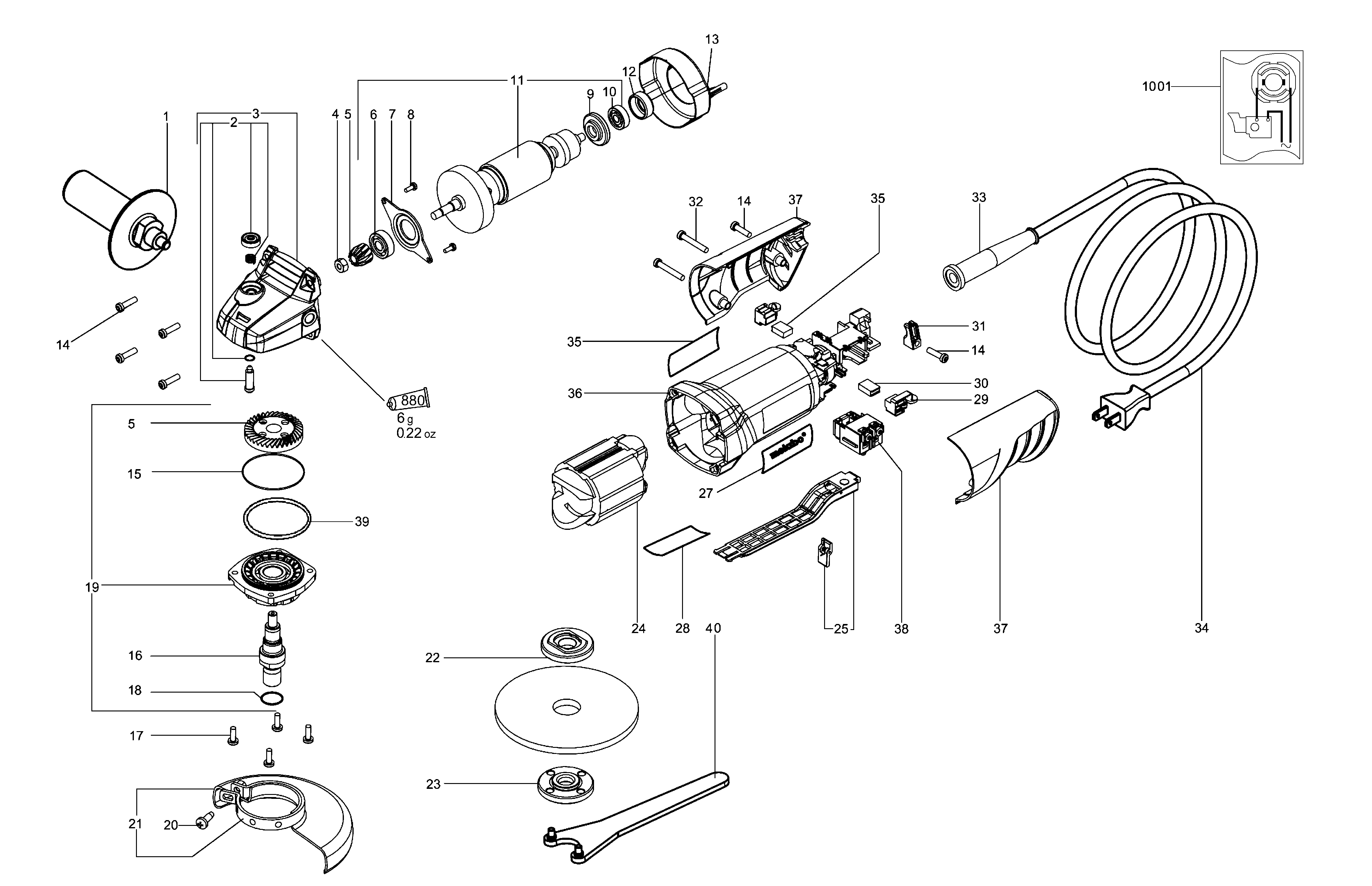 Малые угловые шлифмашины Metabo WP 780 (06712000)