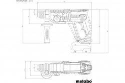 Аккумуляторный комбинированный перфоратор Metabo KH 18 LTX 24 T0523