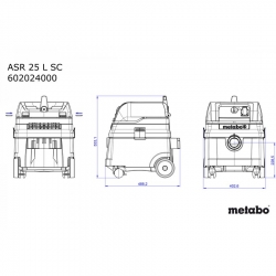 Универсальный пылесос Metabo ASR 25 L SC 602024000
