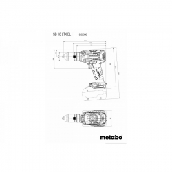 Аккумуляторная ударная дрель-шуруповерт Metabo SB 18 LTX BL I 602360840