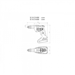 Аккумуляторный шуруповерт для гипсокартона Metabo SE 18 LTX 4000 + SM 5-55 620048510