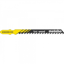 3 лобзиковые пилки, серия «fast wood», 74/ 4,0 мм Metabo 623964000