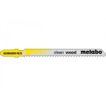 5 лобзиковых пилок, серия «clean wood», 74/ 2,5 мм Metabo 623650000